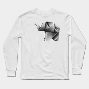 Origami Elephant Long Sleeve T-Shirt